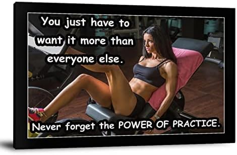 LIRONG More Than Everyone Motivational Inspirational Posters Home Decor Wall Art Print for Gym Motivational Quotes Poster Printing 24x36inch(60x90cm)