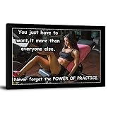 LIRONG More Than Everyone Motivational Inspirational Posters Home Decor Wall Art Print for Gym Motiv