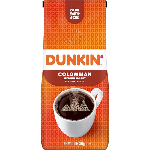 Dunkin' Colombian Medium Roast Ground Coffee, 11 Ounce