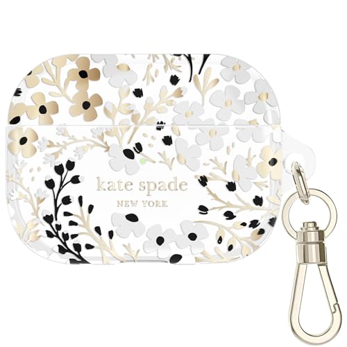 kate spade new york AirPods Pro Protective Case with Keychain Ring - Multi Floral Black and White, Compatible with AirPods Pro 2nd / 1st Generation by kate spade new york - Image 7