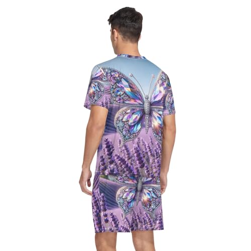 Men's Summer Pajama Set Sleepwear Top and Pajamas Shorts Soft Lounge Set, S-XXL2