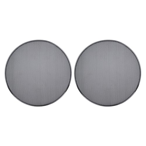 FAUOSWUK 2PCS Speaker Grill Covers, 260mm OD Metal Speaker Grill Material for Home Theater Car Marine Universal Round Speaker Grills Cover with ABS Frame