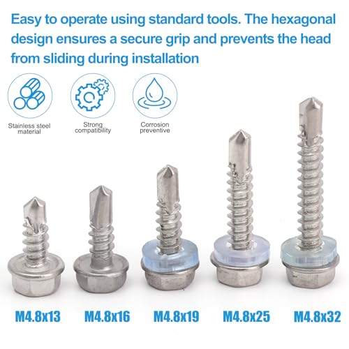 Tornillos Autoperforantes Acero Inoxidable M4.8x25 Pack 20 miniatura 6