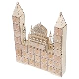 BESPORTBLE Calendario Musulmano in Legno 30 Giorni per Conto alla Rovescia Ramadan con Cassetti Riempibili, Decorazione Festa Eid Mubarak, Complemento D’arredo Islamico per Casa