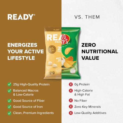 Ready® Protein Puffs White Cheddar Cheese (Case of 6, 2.5oz Bags) - 3
