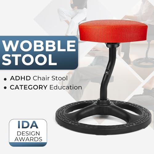 Image of ADHD Chair for Kids, Yoga Chairs for Adults, Wobble Stool Active Flexible Seating Desk Chair with Non-Slip Base and Washable Seat Cover for Stability, Balance, Yoga, Office, School, Classroom
