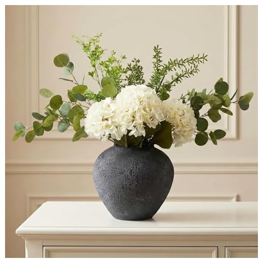 Large Faux Eucalyptus & Hydrangea Arrangement