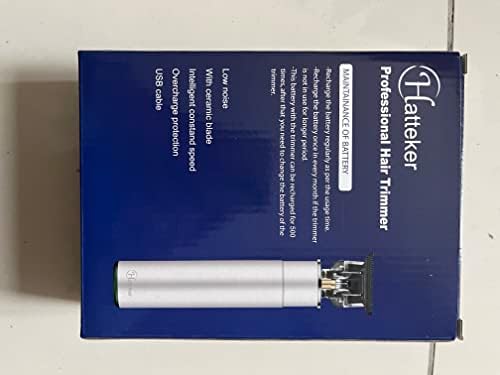 Hatteker Profesjonalna maszynka do strzyżenia włosów, trymer do brody, trymer do brody, trymer do włosów, trymer do włosów, wodoszczelny, do ładowania przez USB, kolor czarny