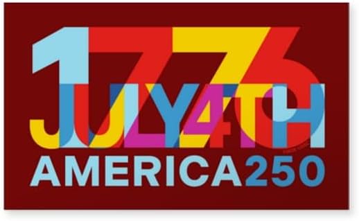 CafePress America250: Independence Rectangle Bumper Sticker Car Decal