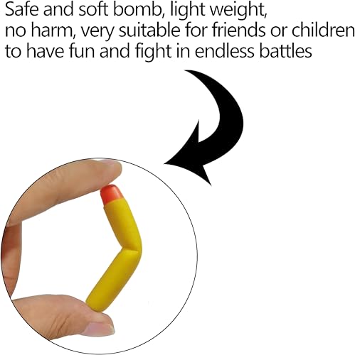 Image of VERAT Hollow Out Soft Foam Refill Darts for N-Strike Elite Series Blasters Soft Foam Refill Darts for Nerf N-Strike Elite Hollow Safe & Durable Darts Premium Foam Bullets(Multicolor, Pack of 200)