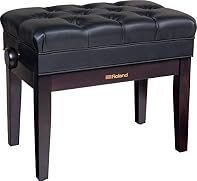 Solid wood construction Cushioned seat top Adjustable-height Storage compartment below the seat Premium Roland product