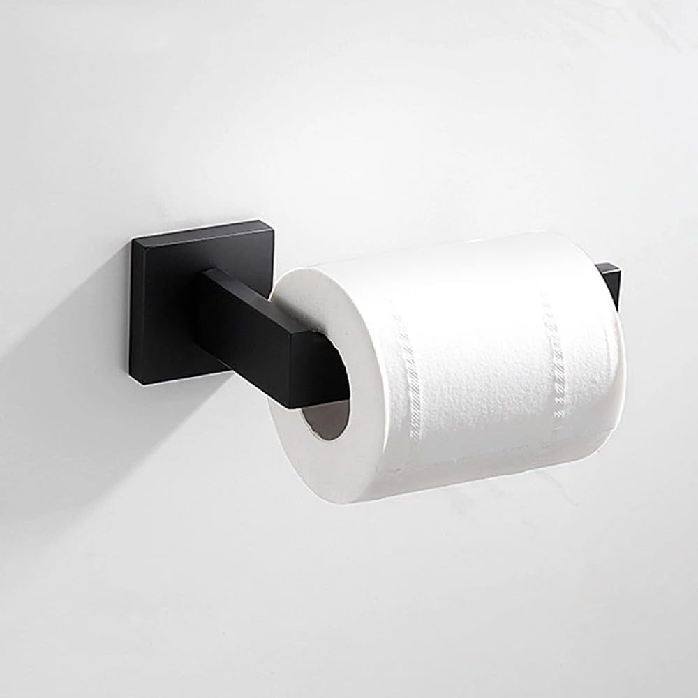 Gunmetal Towel Rack Towel Ring Toilet Paper Holder Robe Hook Wall Mounted Accessories Hardware,Brushed Paper Holder,A (Brushed Paper Holder A) image 5