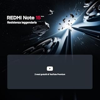 XIAOMI Redmi Note 15 Pro 5G, Smartphone 12+512GB, Batteria massiccia da 6580 mAh, IP66/IP68, Nuova fotocamera 200 MP, Display AMOLED da 6,83", Blu Ghiacciaio, Garanzia 2 anni, Caricatore non incluso