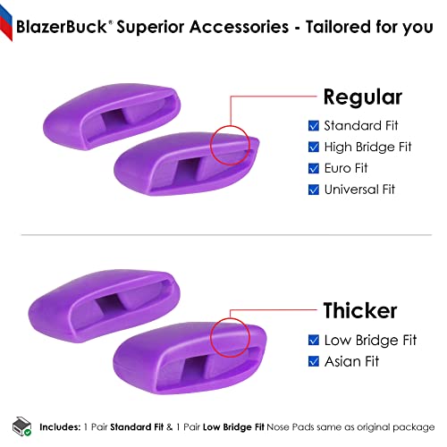Image of BLAZERBUCK Replacement Nose Pads Piece for Oakley Bisphaera OO9400