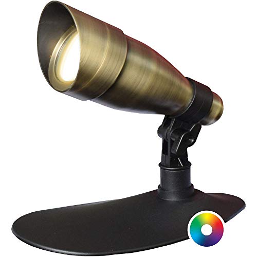 Ignite Landscape Lighting 9-Watt Brass Led Color Changing Spotlight Kit With 60-Watt Transformer And Remote For Landscape Lighting, Ponds, And Water Features - 9Wcckit #TOP19