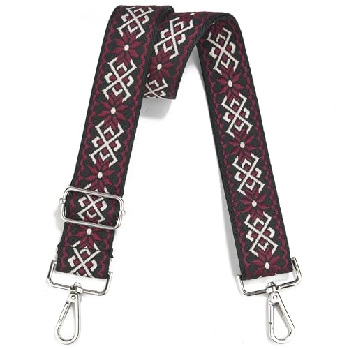 Image of Crossbody Straps for Purses Silver Hardware Purse Strap Wide Shoulder Strap Adjustable Replacement
