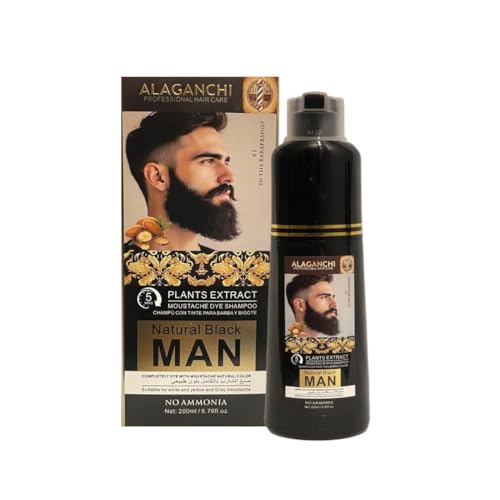 Shampoo tintura para bigote y barba 200 ml negro natural