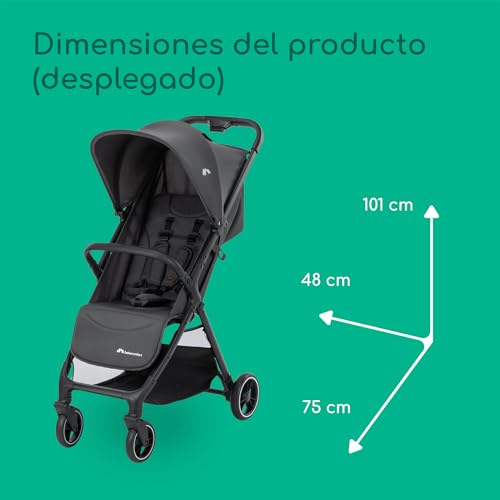 Miniatura 7 de Bebeconfort Azur, Compact Baby Stroller, 0-3 Years 15 Kg , Lightweight Baby Pushchair, Automatic One Hand Fold, Stepless Recline To Lie-Flat, Spacious Basket, Mineral Green