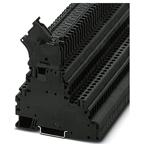 PHOENIX CONTACT UT 4-L/HESI (5X20) Sicherung Modularer Anschlussblock Schraubanschluss, 4 Anzahl der Anschlüsse, AWG 26 - 10, 4mm² Nennquerschnitt, Schwarz, 50 Stück