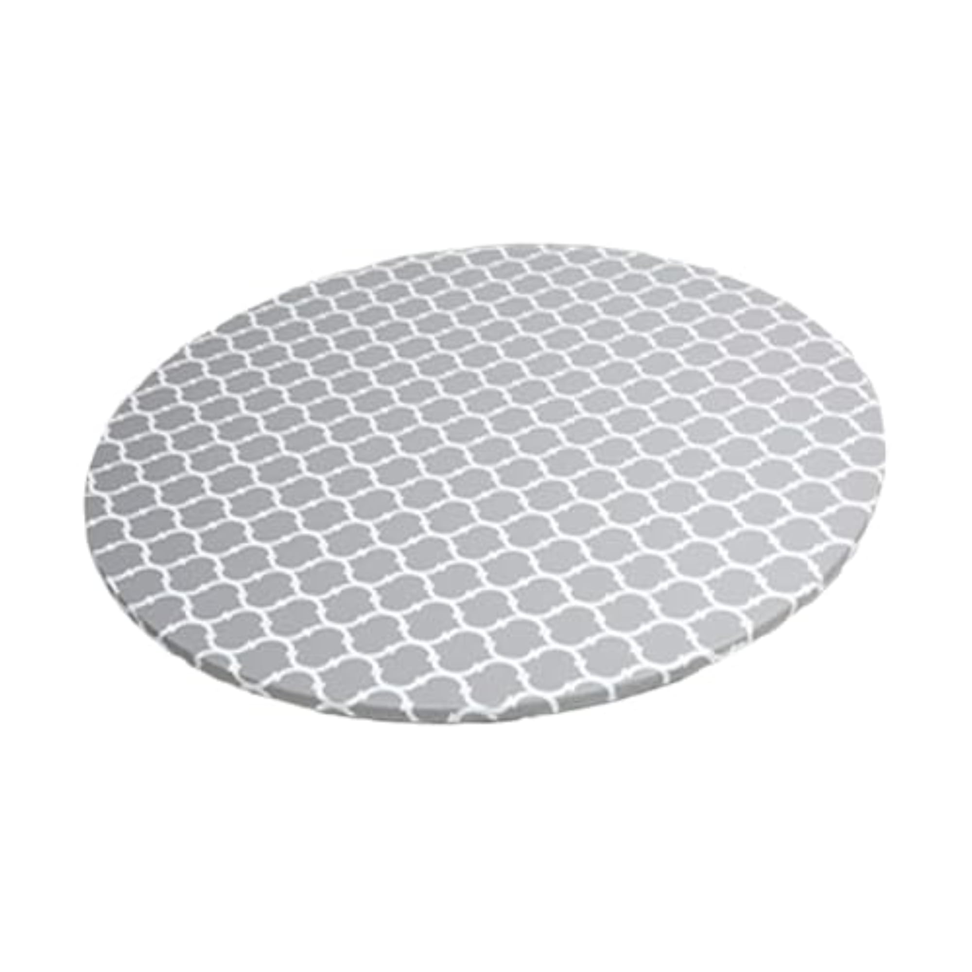 Heavy Duty Round Fitted Vinyl Tablecloth for Indoor & Outdoor