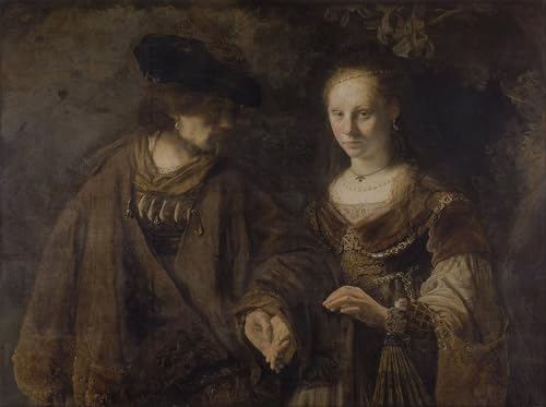 Tableau sur toile Les Fiançailles de Rembrandt 60x90cm pour décoration de chambre
