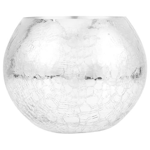 DEARMAMY Jarrón de Vidrio Plateado Europeo para Flores Secas y Decoración de Hogar Elegante Centro de Mesa Versátil para Sala Dormitorio y Oficina Arreglo Floral Hidroponía