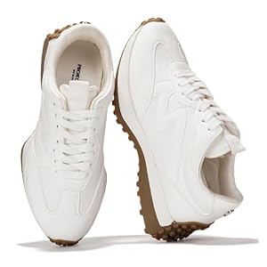 Project Cloud Trendy Sneakers for Women – Memory Foam and Non-Slip Comfortable Casual Ladies Shoes for Womens Fashion Sneakers – Lightweight Lace-up Shoes (Lecco)