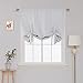 Deconovo Blackout Curtain Tie Up Shade Window Panels for Living Room and Bedroom Greyish White 46W x 63 One Panel