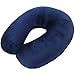 Wolf Essentials Adult Cozy Soft Microfiber Neck Pillow for Travel – Compact, Machine Washable - Perfect for Airplane, Car, or Home Use - Filled and Finished in The USA – Navy