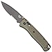 Benchmade - Bugout 535 Folding Knife for Everyday Carry and Camping, Drop-Point Blade, Serrated Edge, Coated Finish, Green Handle