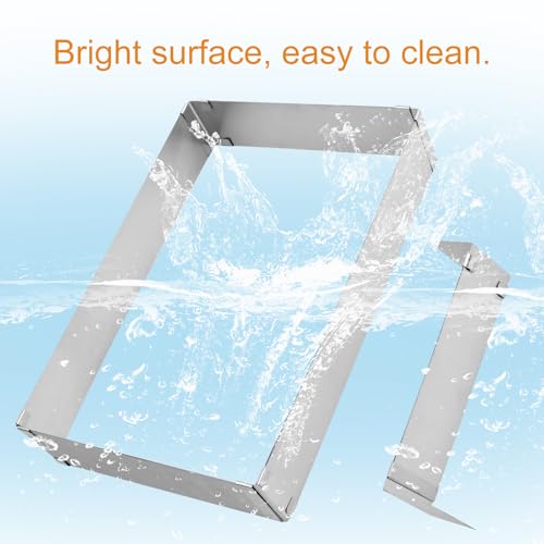 Molde extensible para hornear tartas cuadradas con anillo ajustable de 10cm 5