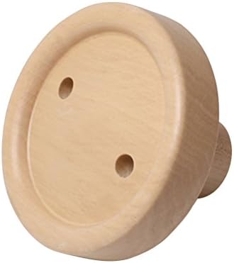Healifty Wooden Button Coat Hooks Wall Mounted Hanging Hooks for Living Room Bedroom Bathroom (C Style)