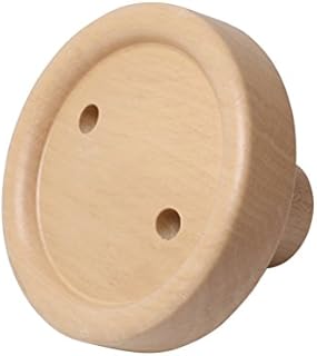 Healifty Wooden Button Coat Hooks Wall Mounted Hanging Hooks for Living Room Bedroom Bathroom (C Style)