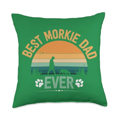 Best Morkie Dad Ever Pet Throw Pillow