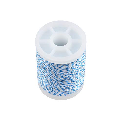 SHARROW Archery Serving Thread Bowstring Serving Material 131 Yards for Tying Peep Sight Nock Maintenance Accessories (White Blue)