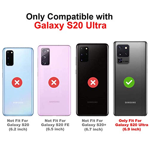 Aifengcase Compatible With Samsung Galaxy S20 Ultra Phone Case,Wallet Case For Women Men Girls,Wristlets Clutch Zipper Leather Pouch Wallet Flip Case Card Holder Magnetic Detachable Back Cover,Wf #TOP1