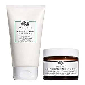 Origins Checks and Balances Frothy Face Wash 5 Oz & High-Potency Night-A-Mins Resurfacing Cream 1.7 Oz