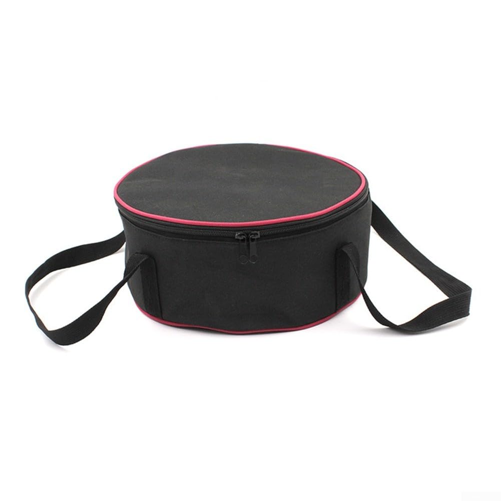 Borsa da campeggio in tessuto Oxford 600D per utensili da cucina, pentole, ciotole, attrezzatura da picnic, organizer da viaggio resistente con strato intermedio in spugna, nero, 28 x 13 cm