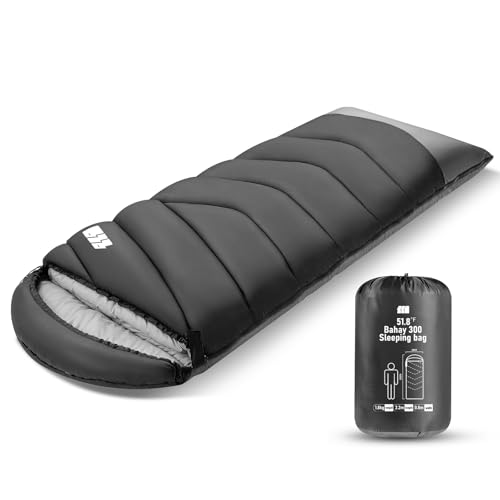 Cold Weather Sleeping Bags for Adults 30℉ - Portable, Waterproof, 4lb Lightweight Sleeping Bag for Tall Kids Girls Boys with Compression Sack, for Warm Camping, Hiking, Travel, Outdoor& Indoor