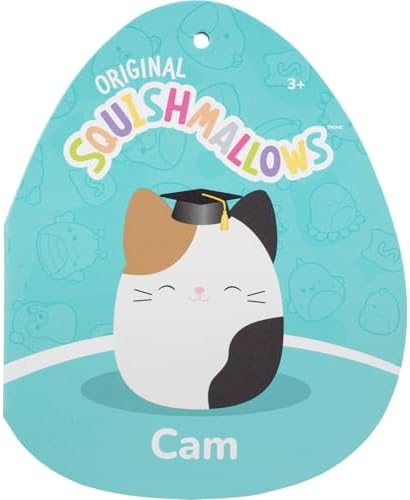 Squishmallows Original 12in Cam The Calico Cat in Graduation Cap – Official Jazwares Plush (Medium-Sized) — view 3