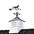 26" Square Coventry Vinyl Cupola with Black Aluminum roof and Black Aluminum Horse Weathervane by Good Directions