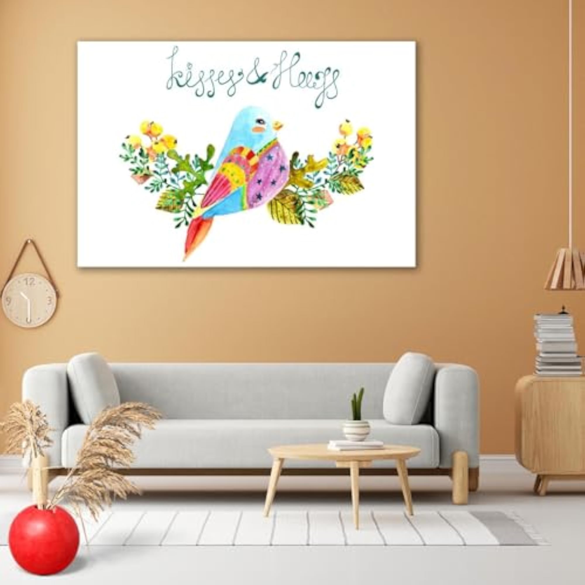 Bird & Flowers Wall Sticker for Home Decoration