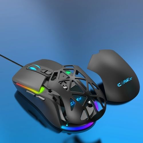Claw's Nexus X1 12800 Dpi Makro Yazılımlı & Değiştirilebilir Kapaklı RGB Gaming Mouse - Siyah - Görsel 3