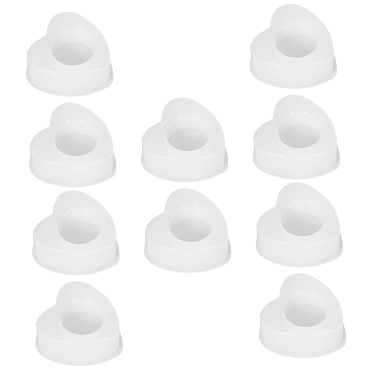 ARTIBETTER 5 Set Stampo Epossidico Di Cristallo Per Candele Cera Stampo Per Saponi Stampo Manuale Stampo in Silicone Fai Da Te Stampo Epossidico Fai Da Te Bianca 2 Pezzi * 5