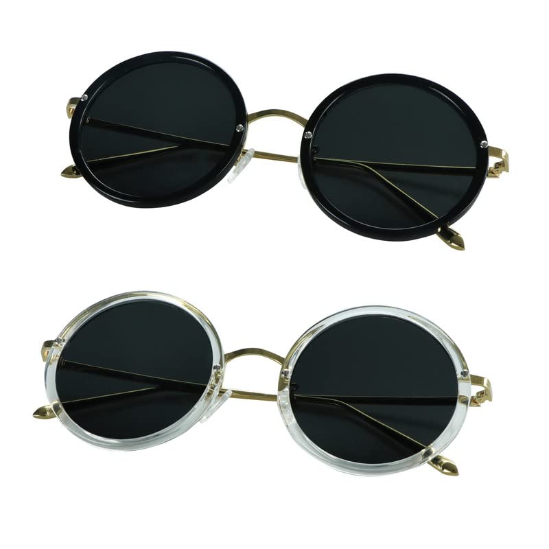 LifeArt 2 Pack Polarized Sunglasses, UV400 Protection, Retro Sun Glasses for Men/Women Oversize Outdoor Shades