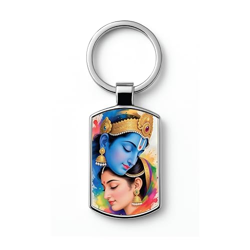 Image of Stylish Metal Keychains with Permanent Glossy Print - Inspirational Quotes & Spiritual Designs - Perfect Key chains for loved ones, Personal Use, Gifts & Return Gifts
