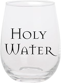 Twerp Funny Catholic Gift - Christian Holy Water Wine Glass - 15 oz
