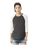 Alternative Women's Baseball T-Shirt, Eco Black, Large