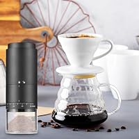Tragbare Kaffeemühle, Elektrische Kaffeemühle mit 38 Einstellbaren Mahlgraden, Digitaler Leistungsanzeige, Wiederaufladbare Espresso Kaffee Mühle, Elektrische Espressomühle für Bohnen Gewürze – Ansicht 4