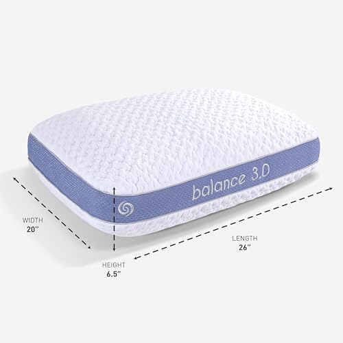 Bedgear Balance Performance Pillow – 3.0 - Moisture Wicking Bed Pillow for All Sleep Positions - Medium Firmness Bed Pillow - Washable Removable Cover – 20" W x 26" L x 6.5" H by Bedgear - Image 7